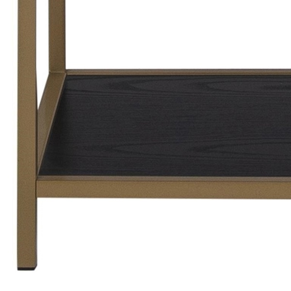 Regał Seaford II złoty/czarny - ACTONA